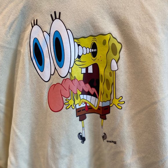 Yellow Cream SpongeBob Regular Fit Hoodie - Picture 2 of 4